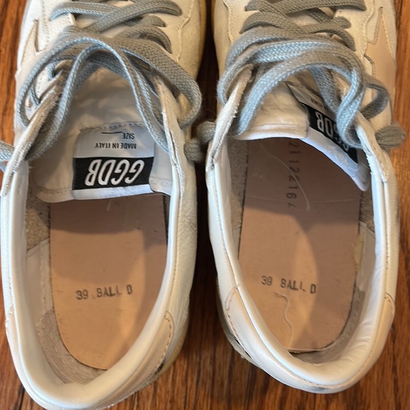Golden Goose Ballstars white with light pink star sz 39 - Picture 8 of 13